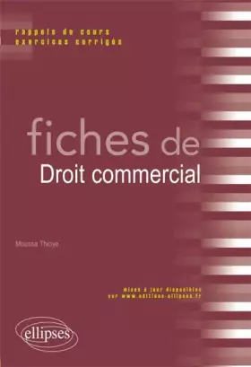 Couverture du produit · Fiches de Droit Commercial