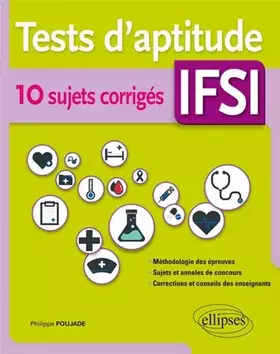 Couverture du produit · Tests d'Aptitude IFSI 10 Sujets Corrigés