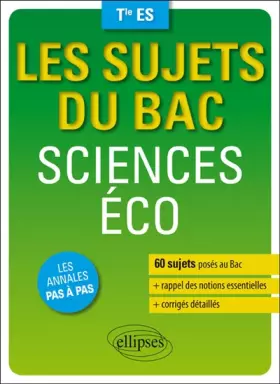 Couverture du produit · Sciences éco Tle ES