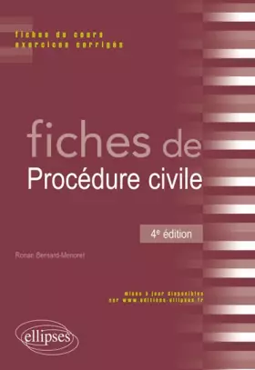 Couverture du produit · Fiches de Procédure Civile