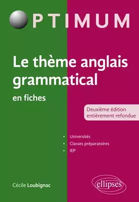 Couverture du produit · Le Thème Anglais Grammatical en Fiches
