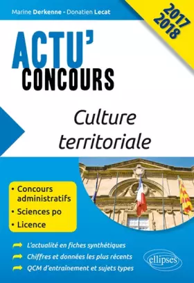 Couverture du produit · Culture Territoriale Actu'Concours 2017 2018
