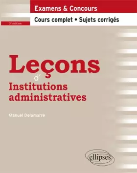 Couverture du produit · Leçons d'Institutions Administratives