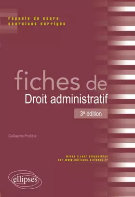 Couverture du produit · Fiches de Droit Administratif