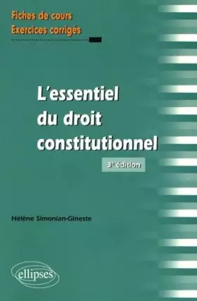 Couverture du produit · L'essentiel du droit constitutionnel