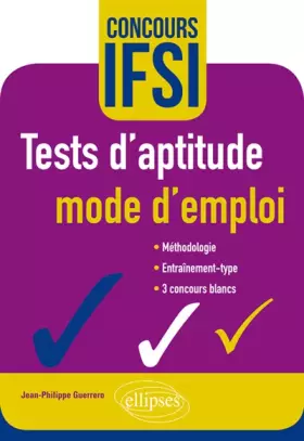 Couverture du produit · Tests d'Aptitude Mode d'Emploi Concours IFSI