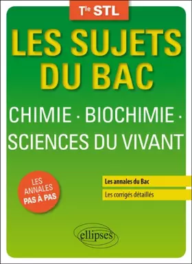 Couverture du produit · Chimie Biochimie Sciences du Vivant Terminale Stl