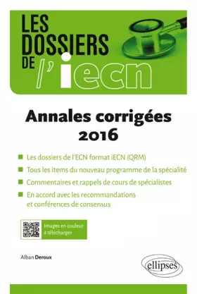Couverture du produit · Annales corrigées 2016