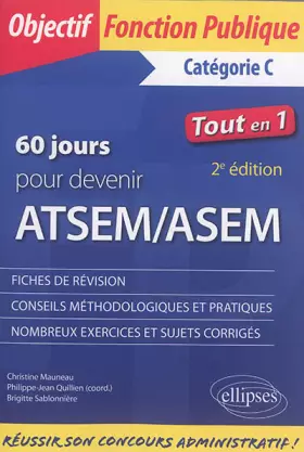 Couverture du produit · 60 JOURS POUR DEVENIR ATSEM/ASEM - 2E ÉDITION