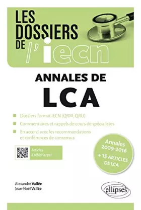 Couverture du produit · LES ANNALES DE LCA DE 2009 À 2016 + 15 ARTICLES DE LCA