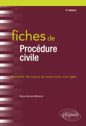 Couverture du produit · Fiches de procédures civiles - 5e édition
