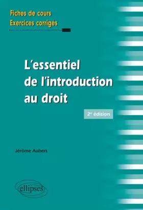 Couverture du produit · L'essentiel de l'introduction au droit - 2e édition