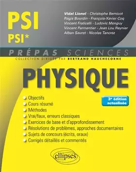 Couverture du produit · Physique PSI/PSI* - 3e édition actualisée