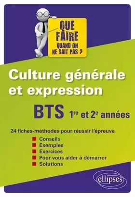 Couverture du produit · BTS Culture générale et expression 1re et 2e années