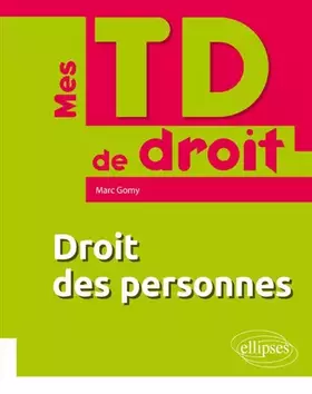 Couverture du produit · Droit des personnes