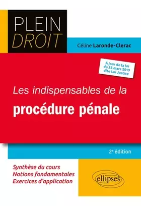 Couverture du produit · Les indispensables de la procédure pénale - 2e édition