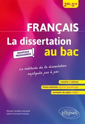 Couverture du produit · La dissertation de français au bac, Seconde Première