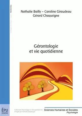 Couverture du produit · Gérontologie et vie quotidienne