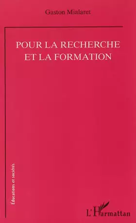 Couverture du produit · Pour la recherche et la formation
