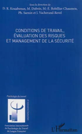 Couverture du produit · Conditions de travail, évaluation des risques et management de la sécurité