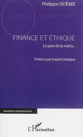 Couverture du produit · Finance et éthique: Le prix de la vertu. . .