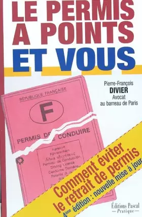 Couverture du produit · Le permis à points et vous
