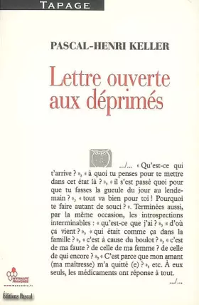 Couverture du produit · Lettre ouverte aux déprimés