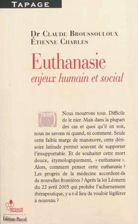 Couverture du produit · L'EUTHANASIE DANS TOUS SES ETATS