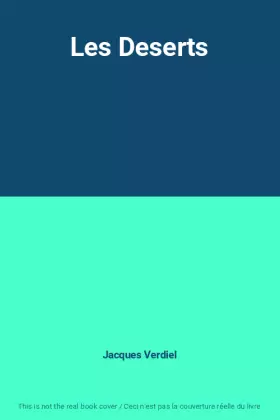 Couverture du produit · Les Deserts