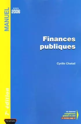 Couverture du produit · Finances publiques: Edition 2005-2006