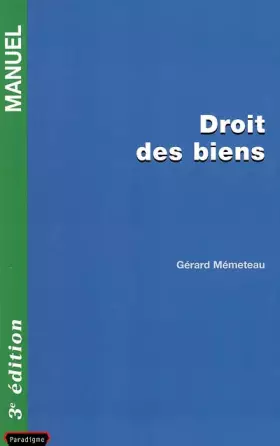 Couverture du produit · Droit des biens