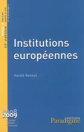 Couverture du produit · Institutions européennes