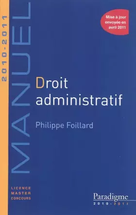 Couverture du produit · Droit administratif 2010-2011