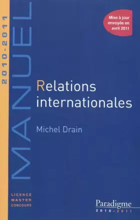 Couverture du produit · Relations internationales 2010-2011