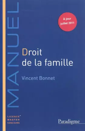 Couverture du produit · Droit de la famille