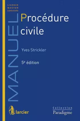 Couverture du produit · Procédure civile, 5ème Ed