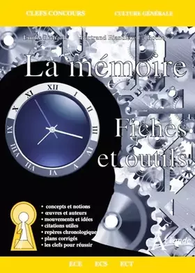 Couverture du produit · La mémoire : Fiches et outils - Prépas hec 2019