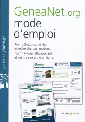 Couverture du produit · GeneaNet.org, mode d'emploi
