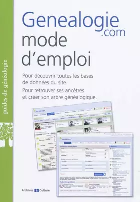 Couverture du produit · Genealogie.com, mode d'emploi
