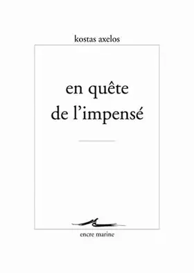 Couverture du produit · En quête de l'impensé