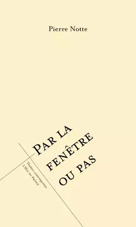 Couverture du produit · Par la fenêtre ou pas