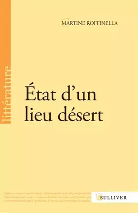 Couverture du produit · Etat d'un lieu désert