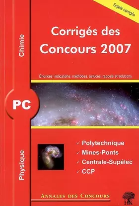Couverture du produit · Physique et chimie PC