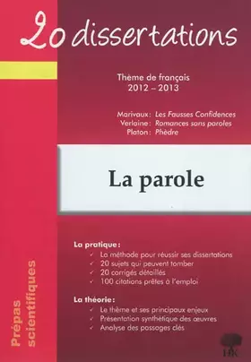 Couverture du produit · La parole