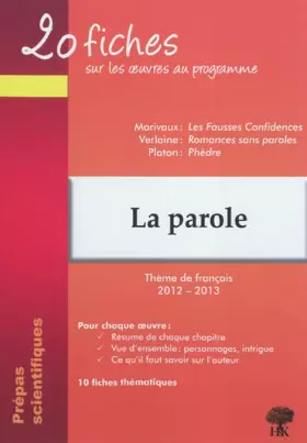 Couverture du produit · La parole