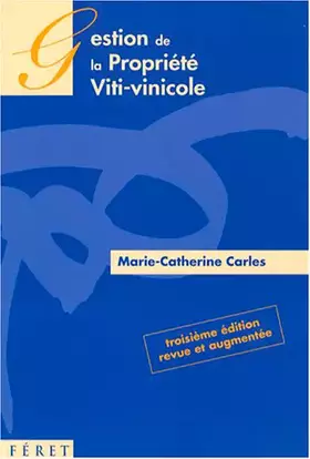 Couverture du produit · Gestion de la propriété viti-vinicole