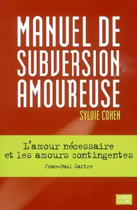Couverture du produit · Manuel de subversion amoureuse