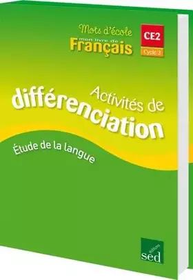 Couverture du produit · Mots d'école CM1 Cycle 3: Activités de différenciation