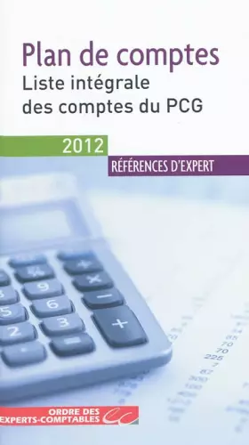 Couverture du produit · Plan de comptes 2012