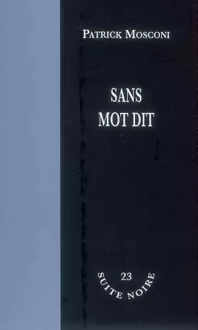 Couverture du produit · Sans mot dire